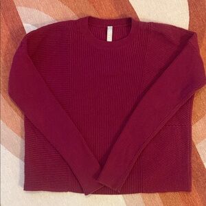 Athleta Women's Ribbed Burgundy Sweater size small